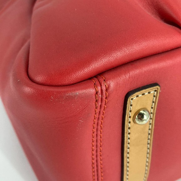 Dooney & Bourke, large, red, brown leather shoulder bag - Picture 10 of 16